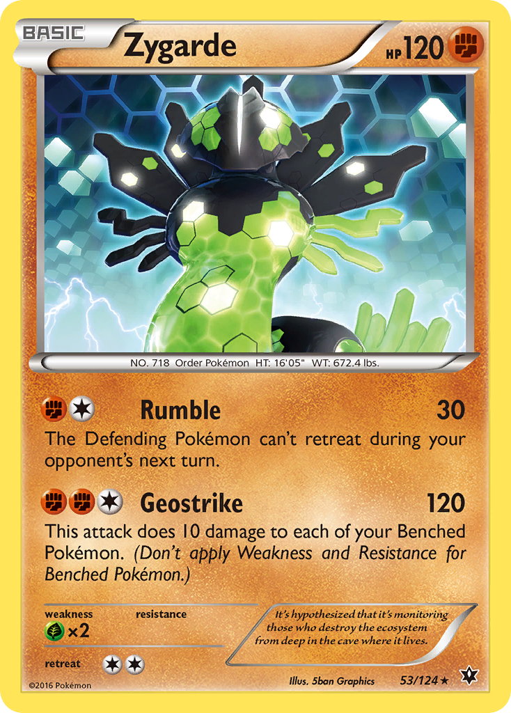 Fates Collide Non - Holo Zygarde #53/124